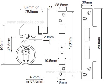 Union JL2244E Euro Sashlock Case union 2244e